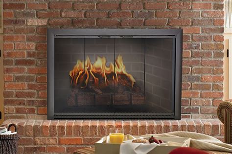 ceramic fiber gas fireplace doors